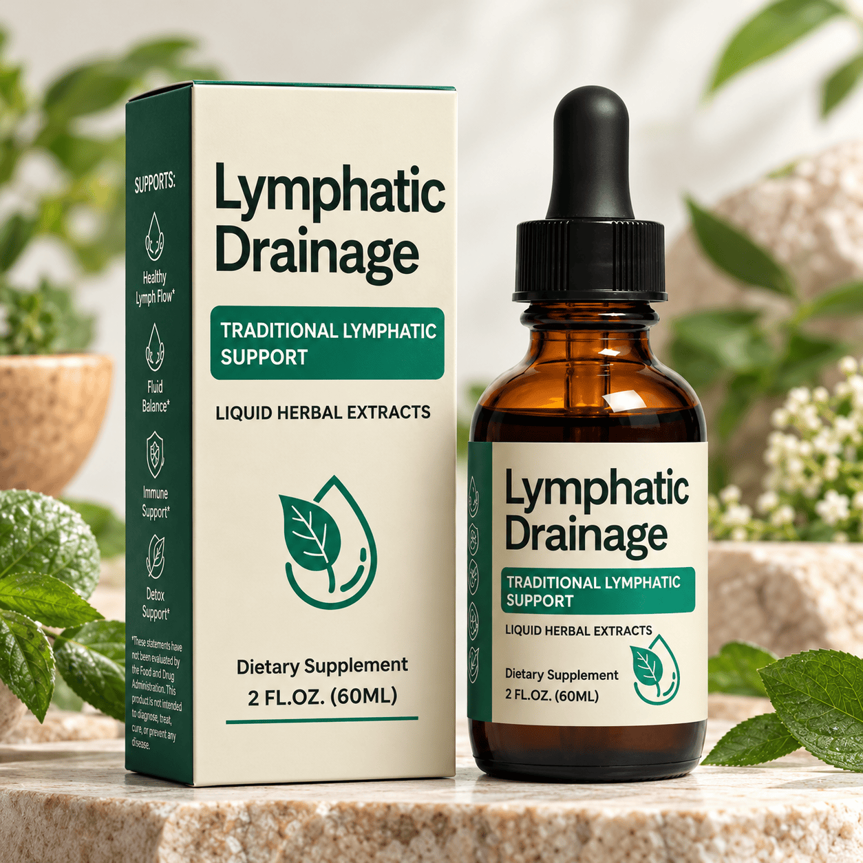 Gotas de Drenaje Linfático Natural – Alivio contra la Retención de Líquidos