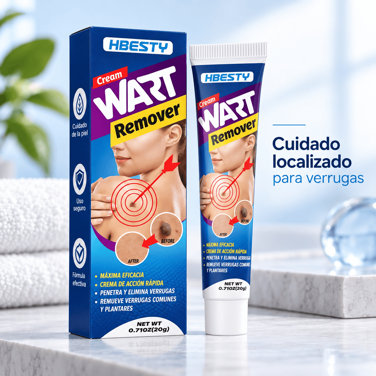 Crema Hbesty para Verrugas y Mezquinos – 20g