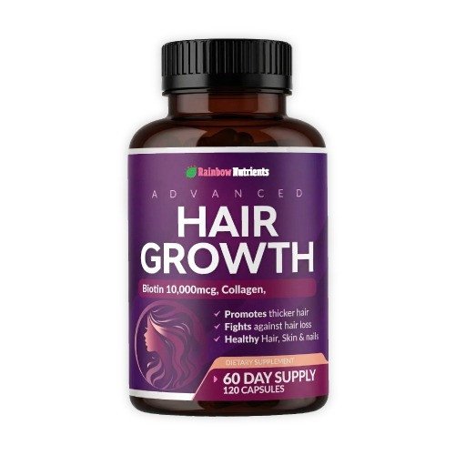 Vitaminas para la Caída del Cabello, Piel y Uñas con Biotina 10,000mcg y Colágeno
